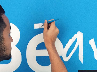 Behance lettering Installation behance design diseño installation lettering miami mural mural design