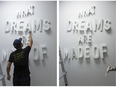 What Dreams are Made of dream dreams environmental typography experiential design experimental typography playful typography typography typography as art typography sculpture what dreams are made of