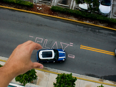 Play :: Duct Tape on street :: Miami lettering play typography urban