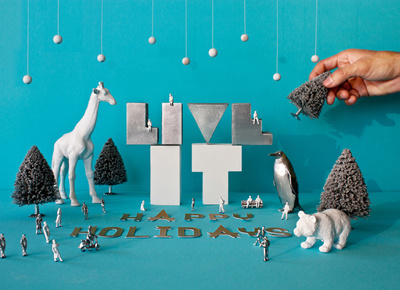 Live it! craft holidays installation lettering playful typography