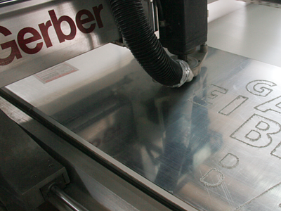 Gerber custom gerber laser letters miami process router typography