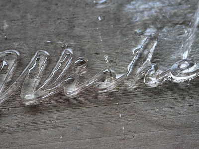 Wishes Melted ice process test typography