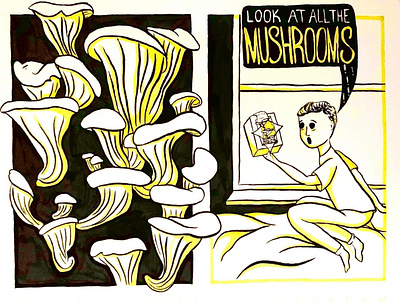 Mushrooms! artist comic design freelance illustration
