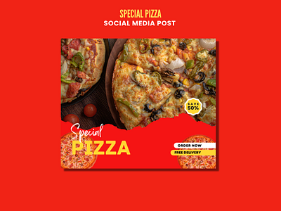 Pizza Social Media Post design graphic design