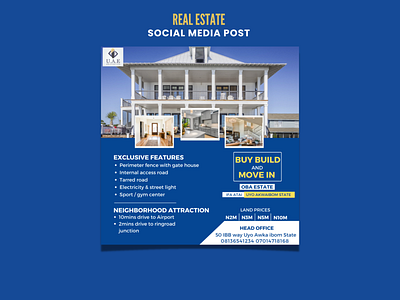 Real Estate Social Media Post graphic design