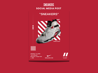 Sneakers Social Media Post design flyer design graphic design poster design social media design