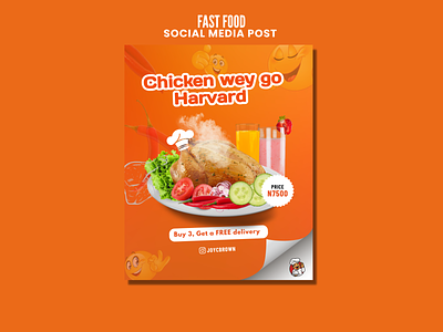 Fast Food Social Media Post Design fast food design fast food flyer designs flyer designs graphic design graphic designer poster design social media flyer social media post design