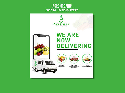 Agro Organic Social Media Design Post