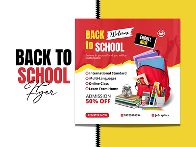 Back To School Flyer Design design designflyer flyer designs graphic design graphic designer illustration poster design social media flyer designs