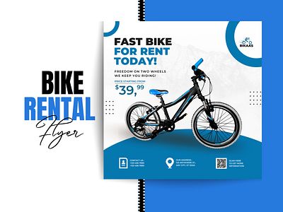 Bike Rental Poster Design animation design designflyer flyer designs graphic design graphic designer poster design social media flyer designs
