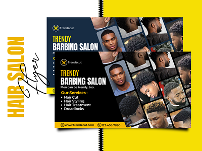 Hair Salon Poster Design design designflyer flyer designs graphic design graphic designer hairsalon male haircut poster design social media flyer designs