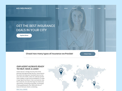 AIG Landing Page Desing