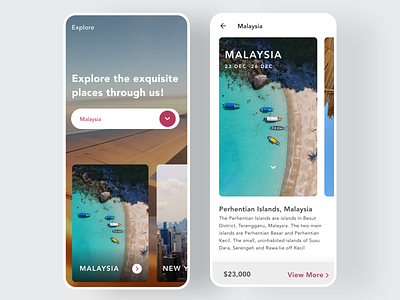 Travel App Concept android appdesign branding clean clean ui design flat home icon illustraion inspiration ios new pink travel travel app trips uidesign uiux uxapp