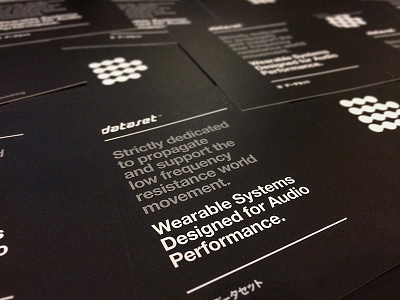 Dataset - Promo Cards bass music black branding datasetclothing print