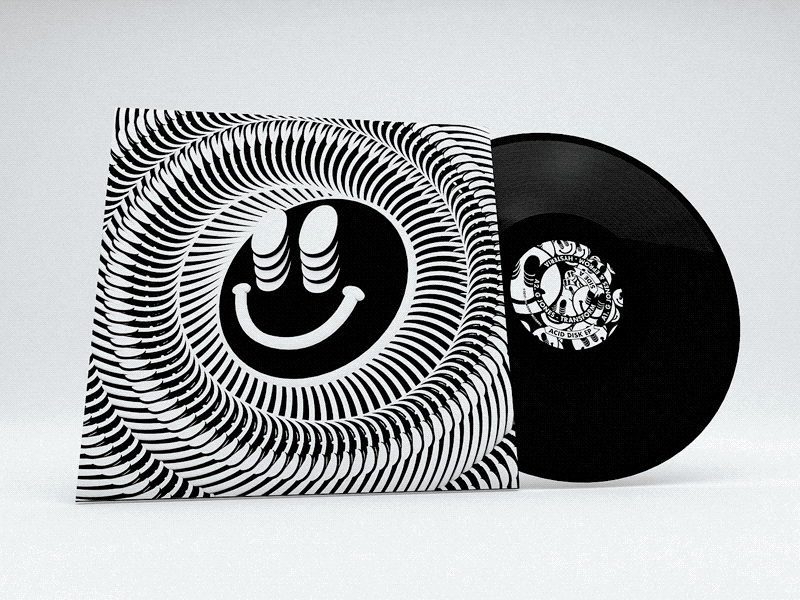 Acid Disk Ep - G Jones & Eprom accent creative acid acid disk bass music eprom g jones graphic design illusory records packaging vinyl
