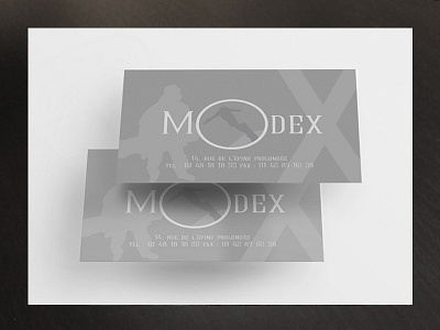 Carte Modex business card cloth company corporate grey industry name card sport surf skiing surfboard textile