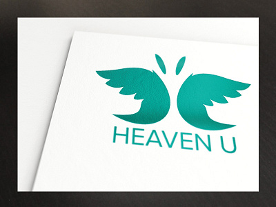 Heaven U Logo angel application cemetery corporate identity dead device families heaven late logo mobile paradise