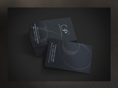 Carte Perspectiv Finances 2 sides black business business card company elegant finance france name card perspective real estate typography