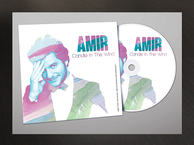 Cd Cover Amir Candleinthewind artistic artwork candle in the wind cd cover famous france music singer single the voice