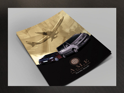 Plaquette Commerciale Ame airport brochure business car company corporate france paris shuttle taxi transportation vip