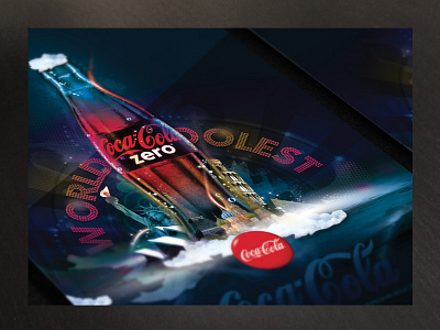 Poster Coca Cola ad advertising brand coca cola energy famous freshness monuments poster soda soft drink worldwide