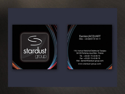 Carte Carree Stardust business card card concert group industry modern music name card printing sound square stardust