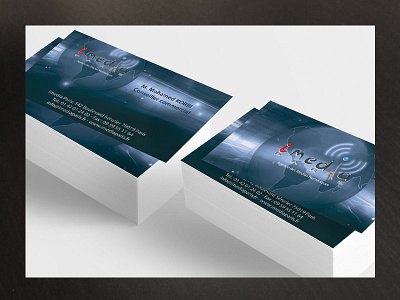 Carte Visite Imedia Technologie business business card card communication company corporate digital hi tech media name card network technology