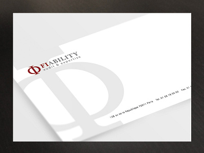 Carte Correspondance Fiability business card company corporate design enveloppe format