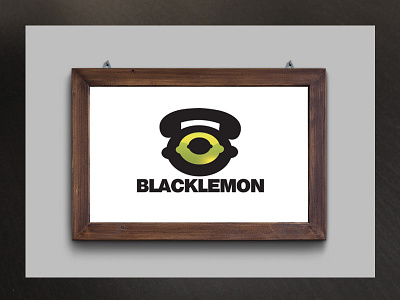 Logo Blacklemon communication company corporate lemon logo phone telecommunication