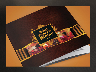 Plaquette Hotel Jacques Molay booklet brochure commercial elegant france hotel paris sales squared