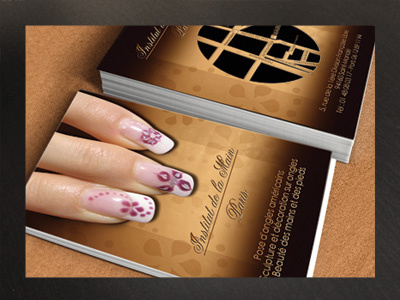 Carte Institut Main beauty salon business card card care decoration hand institute nail nail shop name card shop