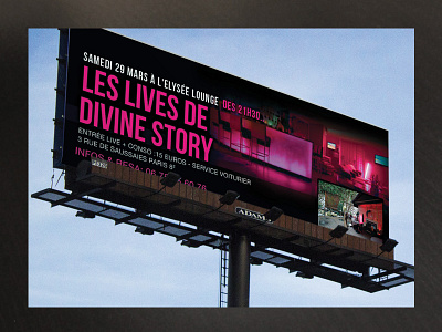 Live Divine Story advertising album artist artwork band board france mic music signboard singer tour