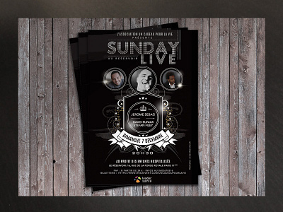 Flyer Sunday Live ad concert event festival flyer live live performance music poster promotion singer songs