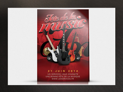 Fete De Music 2014 band celebration concert flyer instruments music musician party singer special day summer
