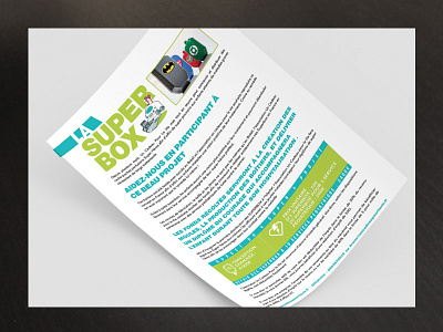 A4 Superbox association care charity children company corporate document flyer hospital hospitalized superbox