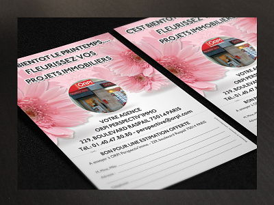 Flyer Fleurs blooming business company corporate customer flower flyer housing real estate rent sale spring