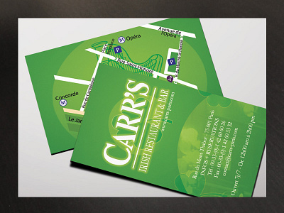 Carte Carr Pub Irlandais ale british business card card darts drinks green ireland irish lagger name card pub