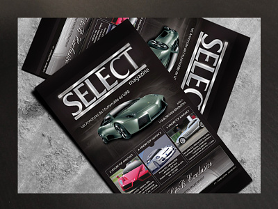 Select Magazine ad advertising brands brochure car communication cover luxury cars magazine press vehicles vip