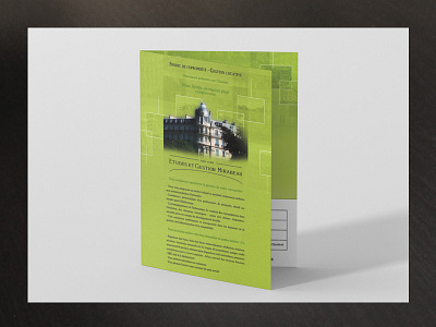 Plaquette Egm Verte agency agent brochure business buy company corporate house pamphlet real estate rent sale