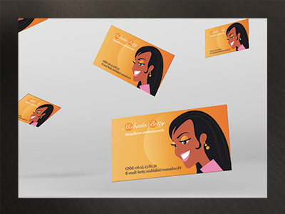 Carte Betty Mabiala aesthetics beauty beauty salon beauty shop black business card card communication french name card shop woman