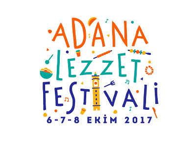 Food Fest Adana adana branding cup fest food fork kebab knife logo music spoon turkey