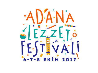 Food Fest Adana adana branding cup fest food fork kebab knife logo music spoon turkey