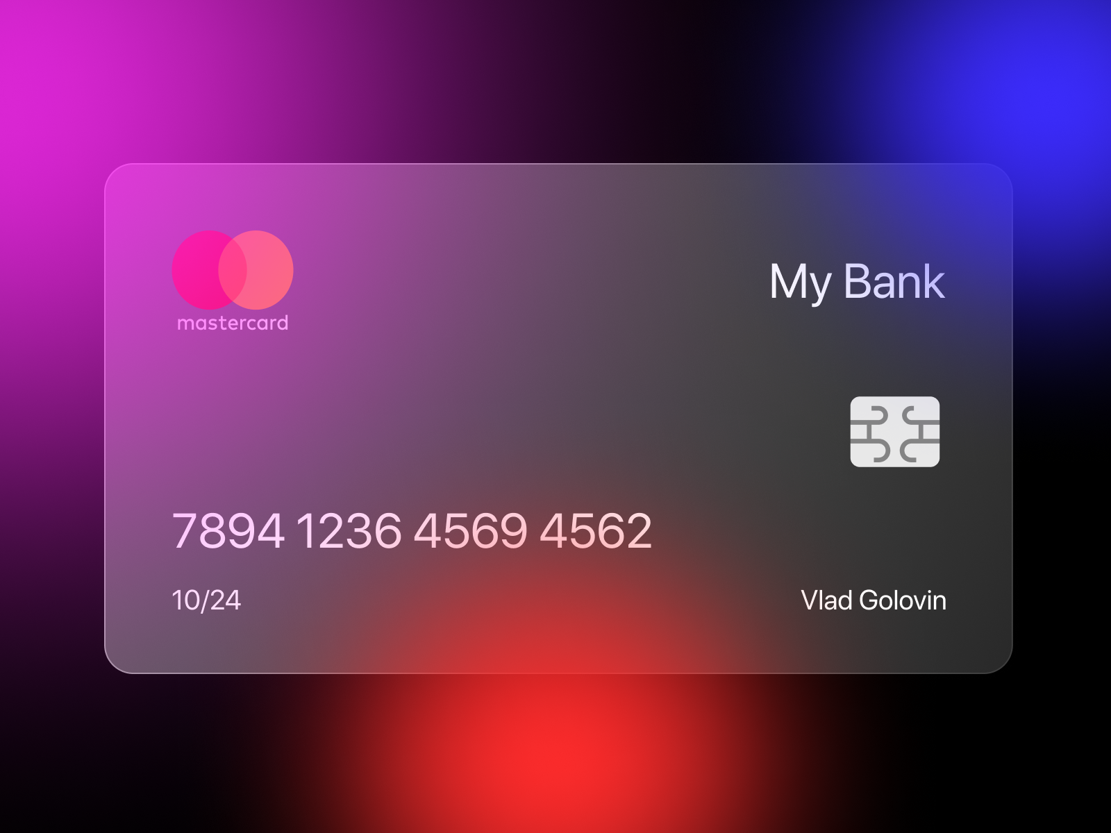 Bank card by Myroslav Rosiaiev UX/UI on Dribbble