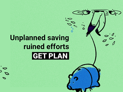 Saving plan illustration money management saving social media webillustration