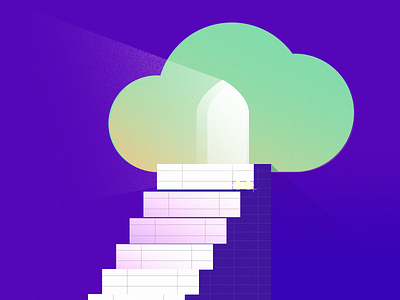 steps to cloud cloud data data cloud excel migrate sheets spread sheet stairs steps webillustration