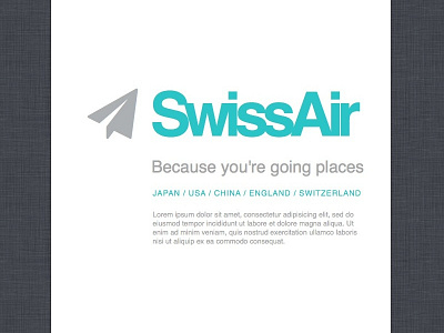 SwissAir ad minimalist modernist