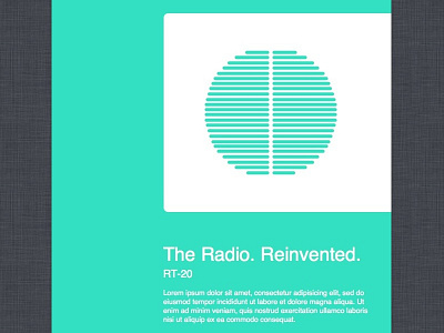 The Radio. Reinvented. ad minimalist modernist