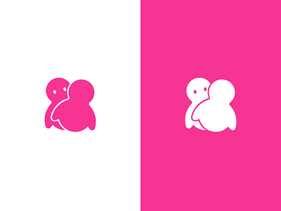 Cute hug logo