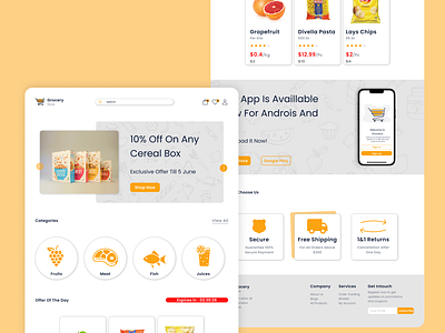 Grocery Store design ecommerce grocery store web web design