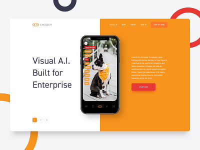 Chooch Mobile & Website Redesign ai artificial intelligence enterprise interaction interface ios mobile orange tech ux ui visual website